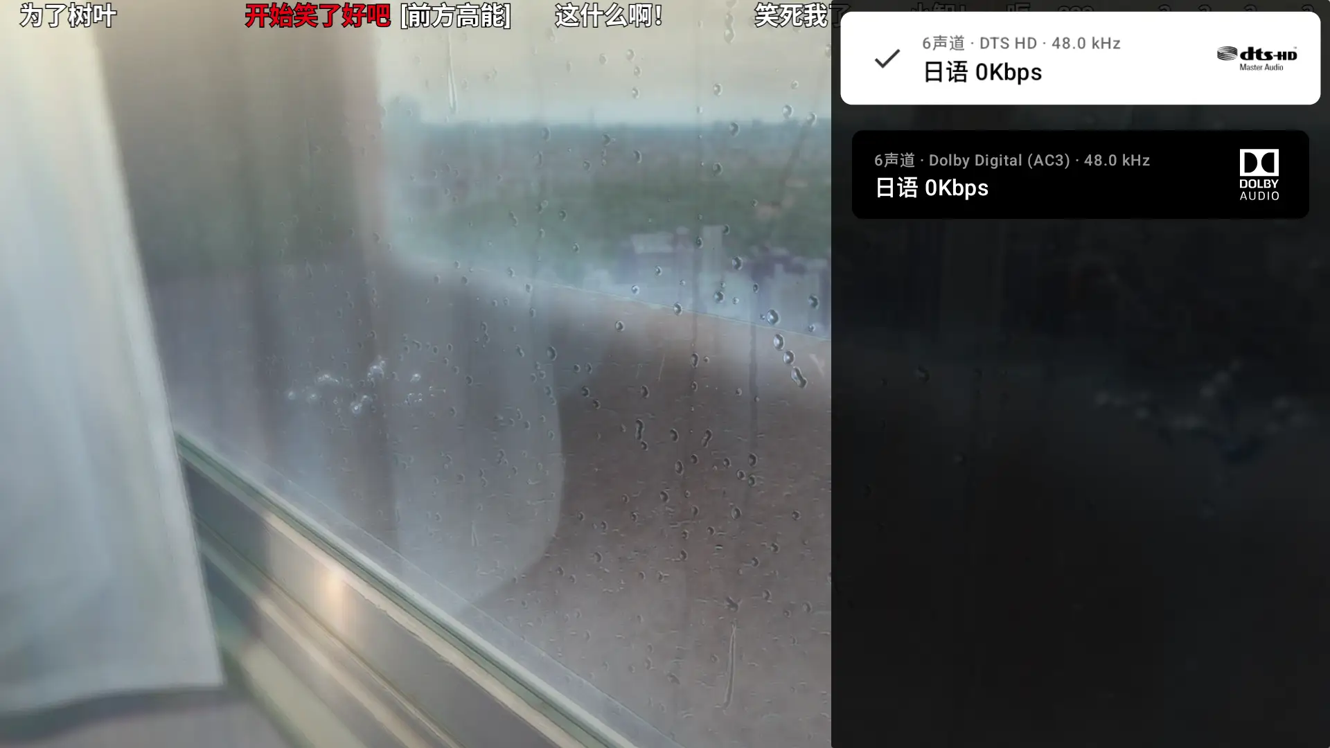 视频播放界面（包含弹幕）